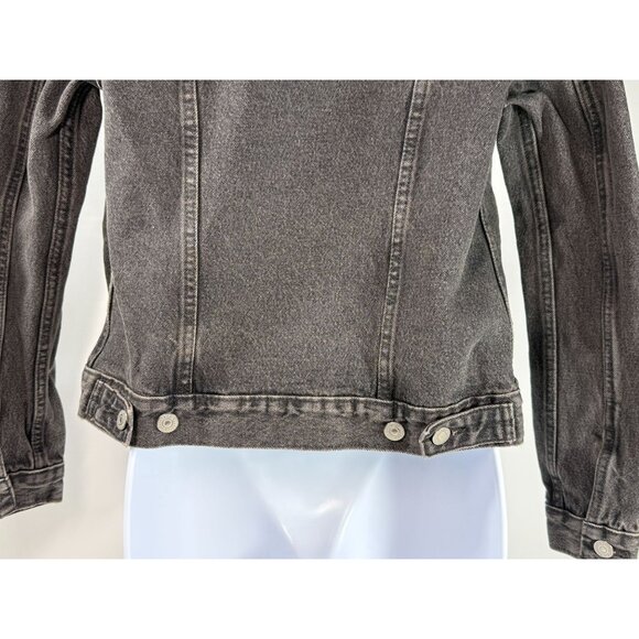 Levi Strauss & Company Women's Original Washed Black Denim Trucker Jacket Sz XS - Picture 5 of 16